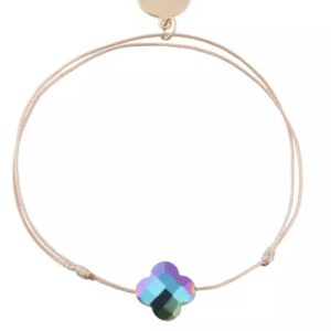 Rainbow Crystal Cross Wristlet