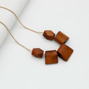 New Geometric Wooden Necklace
