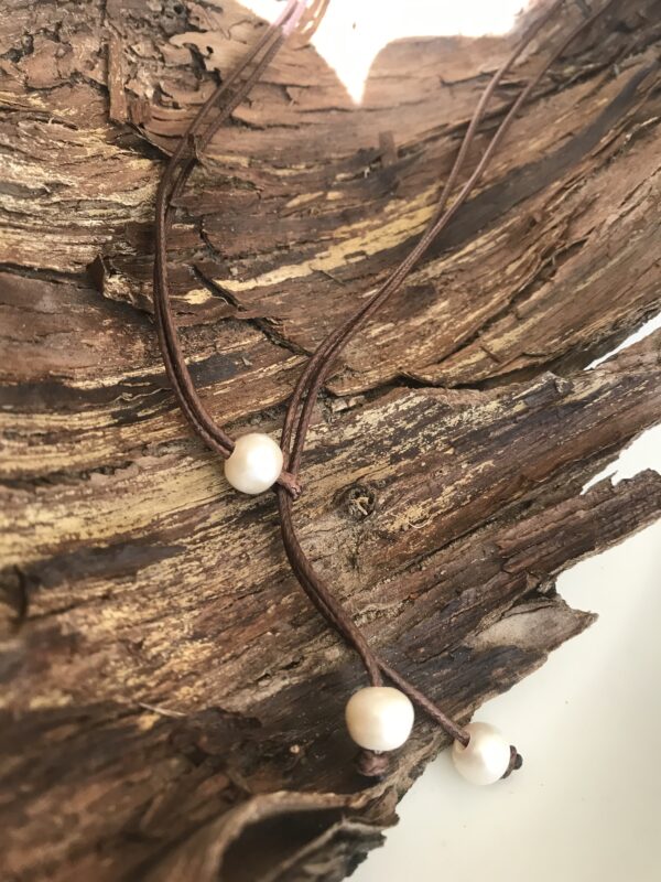 New Chocolate Brown Long Pearl Necklace