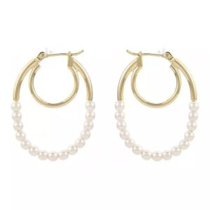 New Pearl Hoop Earrings